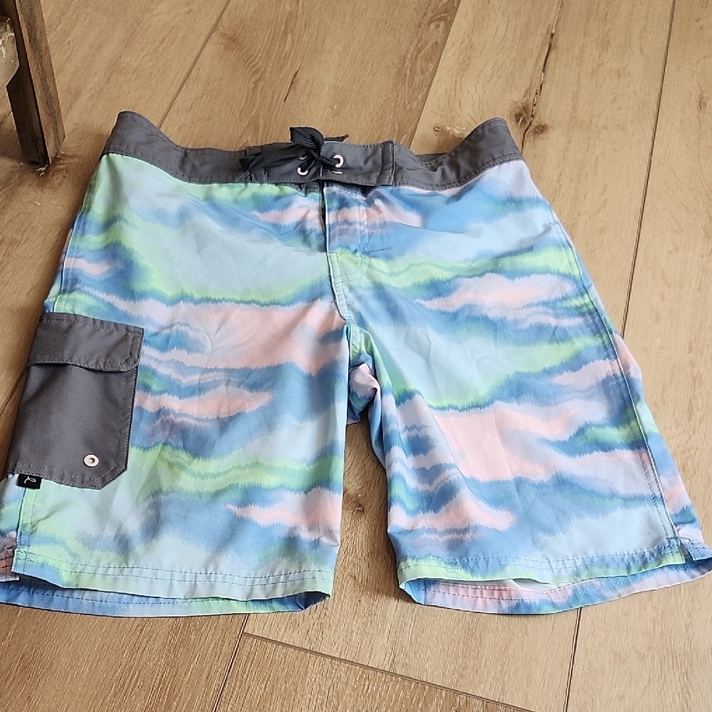 Multicolor Tie-Dye Swim Trunks, Boys 16